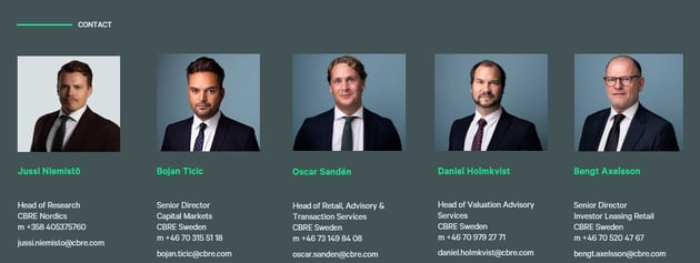 CBRE retail market figures contacts