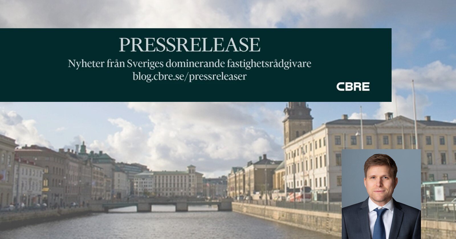 CBRE utökar fastighetsrådgivning i Göteborg - välkomnar Magnus Koch