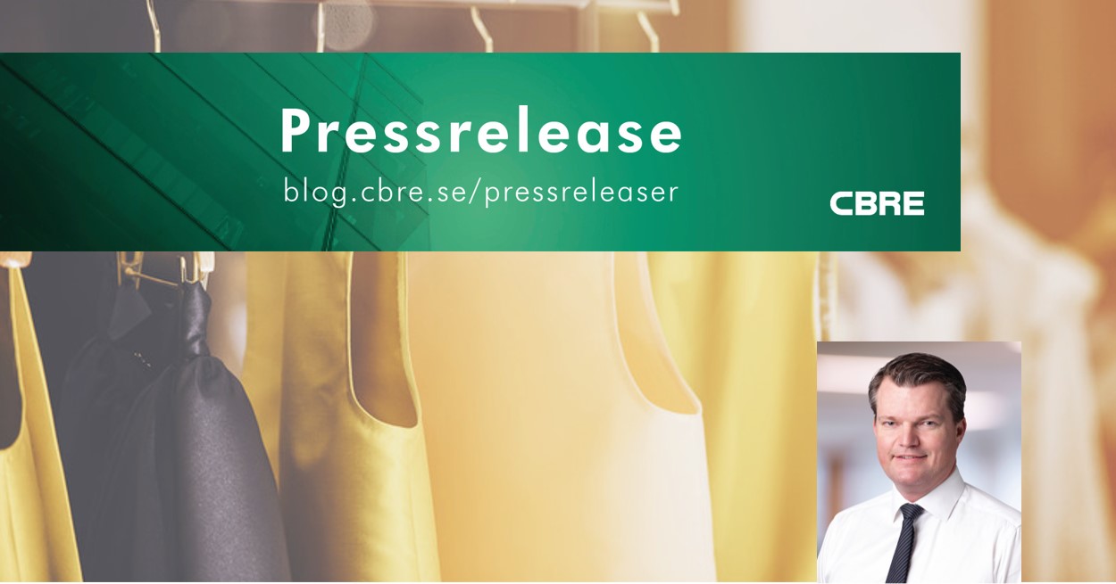 CBRE Oscar Sanden new Head of Retail in Sweden. Investor Leasing.