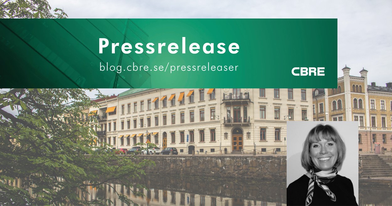 CBREs Förvaltingschef Isabella Andersson signar nytt uppdag. Property Management, CBRE Sweden.