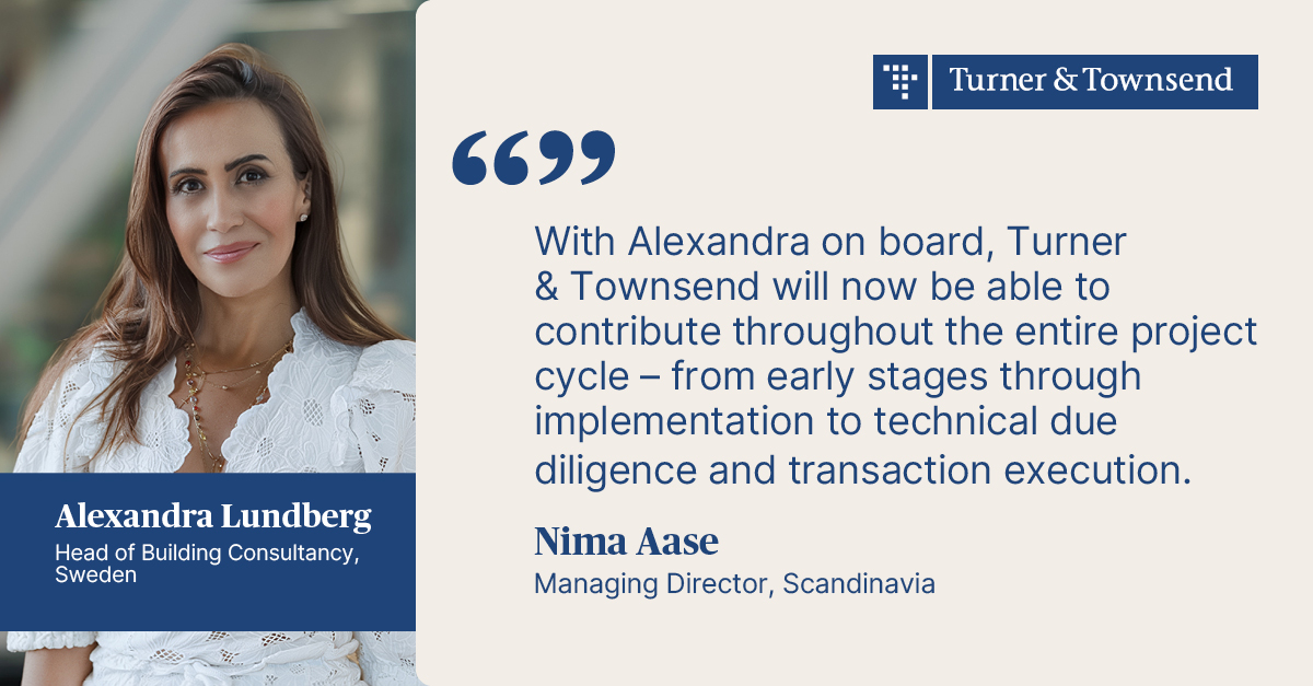 Turner & Townsend Appoints Head of Building Consultancy in Sweden